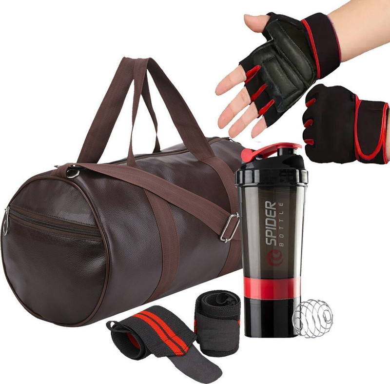 COOL INDIANS (Expandable) Gym Bag with Gym Gloves With Gym Shaker Bottle and Wrist Band Support Gym Duffel Bag