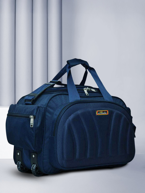 Inte Enterprises (Expandable) Xfactor Waterproof Polyester Lightweight 60L Travel Bag Duffel With Wheels (Strolley)