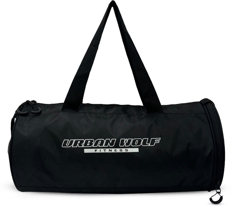 URBAN WOLF (Expandable) 26L Gym Duffle Black, Separate Shoe Compartment, Versatile Sport/Travel Bag Gym Duffel Bag