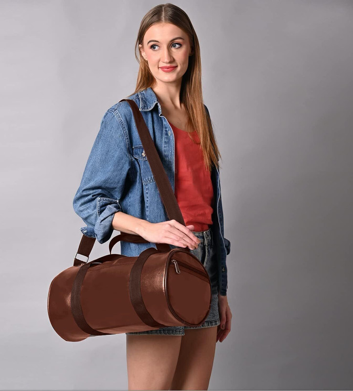 TRUE INDIAN Tan Rex Multipurpose Gym/Sport Bag with Front Pocket (Brown, Kit Bag) Gym Duffel Bag
