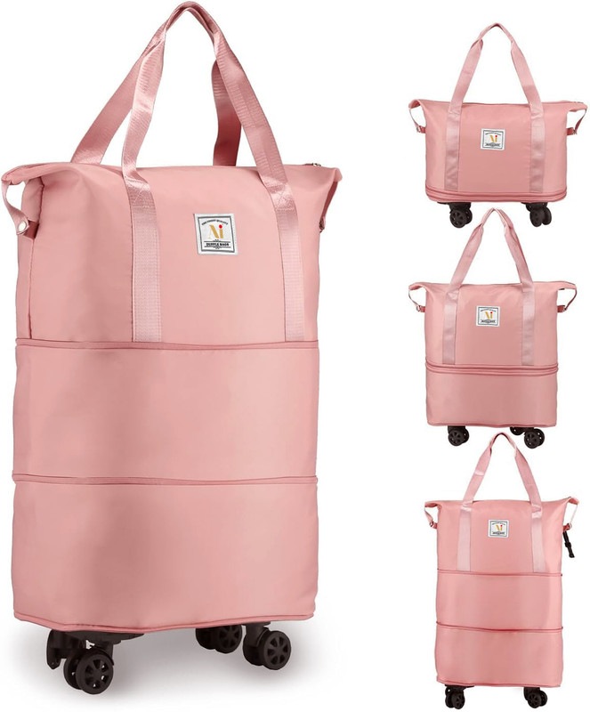 Ankit International (Expandable) Expendable Duffle Bag With Wheel for Travel Large Capacity Foldable Duffle Bag Duffel With Wheels (Strolley)