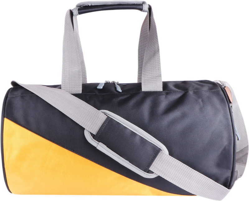 ZnW gym bag duffle bag dholki bag black/yellow Gym Duffel Bag