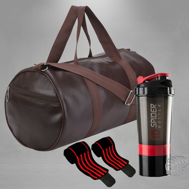 TRUE INDIAN Best Quality Duffel Bag&Shaker Bottle With Wrist Band for Gym Workout Men&Women. Gym Duffel Bag