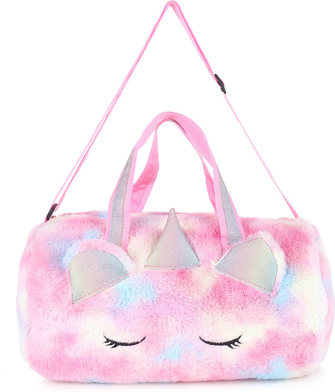 Sanjis Enterprise Kids Fur Duffle Bags for Travel Swimming Sports Dance Gymnastics Sports Gym Bag Gym Duffel Bag