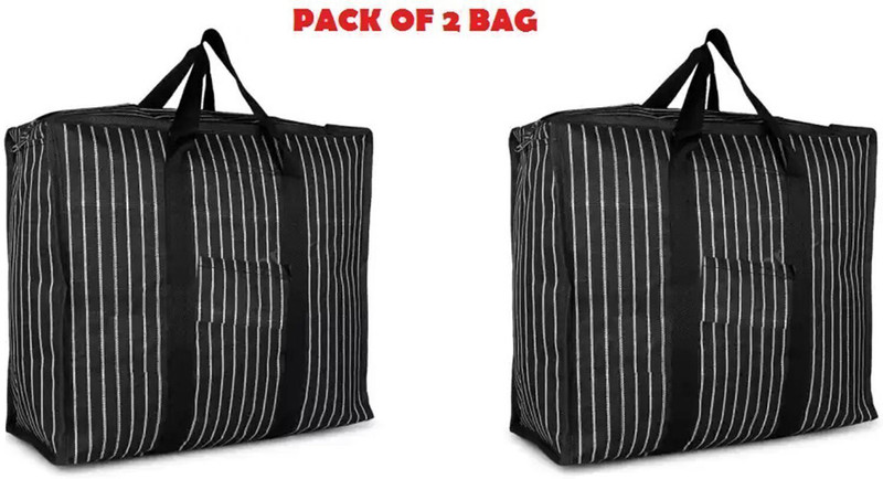 MANROM (Expandable) Heavy Canvas Shopping Grocery Bag pack of 2 bag Duffel Without Wheels