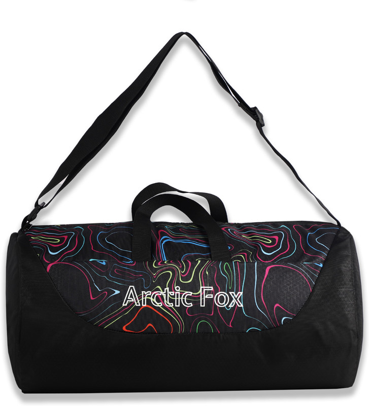 Arctic Fox E Barrel Lines Black Gym Duffel Bag