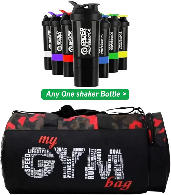 ANANYA ENTERPRISES Combo for Shaker Protin Bottle Sports Bag for Men Women Gym Kit Bag Gym Duffel Bag