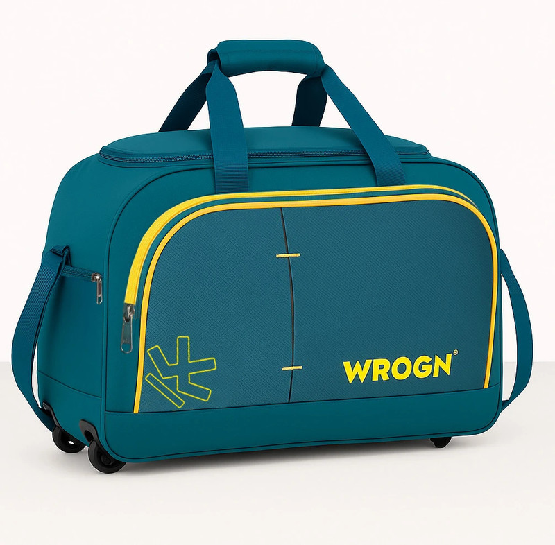 WROGN Waterproof Travel Duffle Bag for Men & Women | Trekking & Luggage Bag Duffel With Wheels (Strolley)