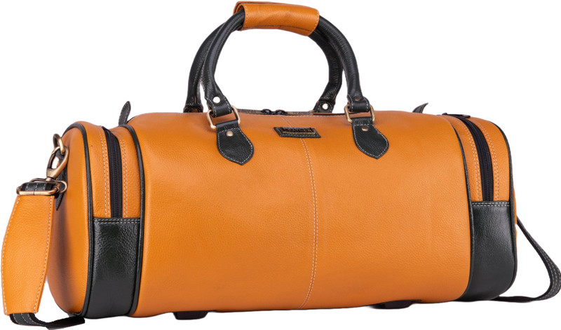 BRAND LEATHER Genuine Leather Travel Duffel Bag For Unisex Gym Duffel Bag