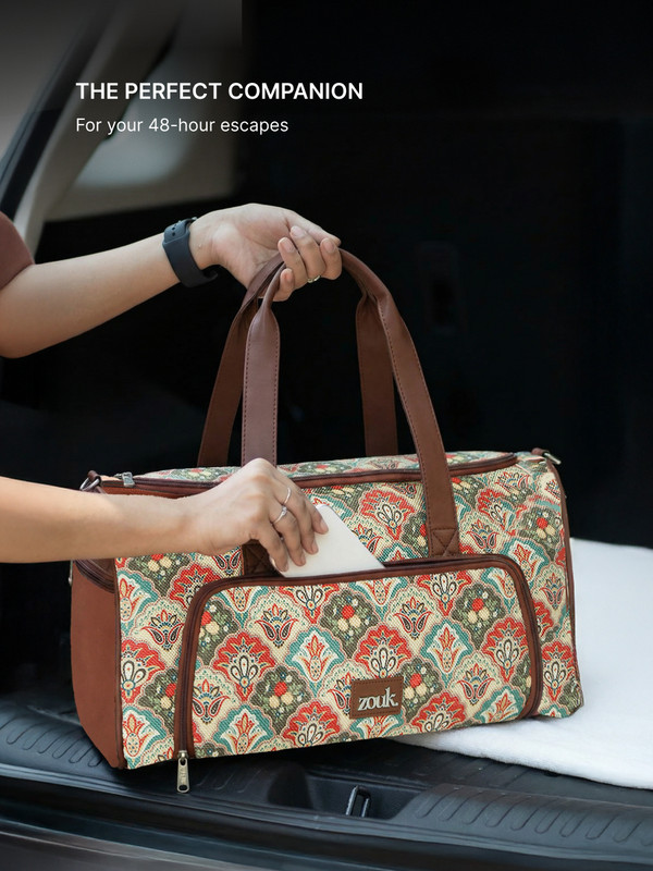 ZOUK Mughal Art Multicolor Weekender Duffel Bag Duffel Without Wheels