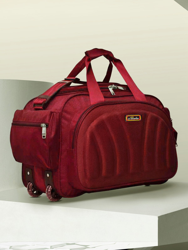 Inte Enterprises (Expandable) Xfactor Waterproof Polyester Lightweight 60L Travel Bag Duffel With Wheels (Strolley)