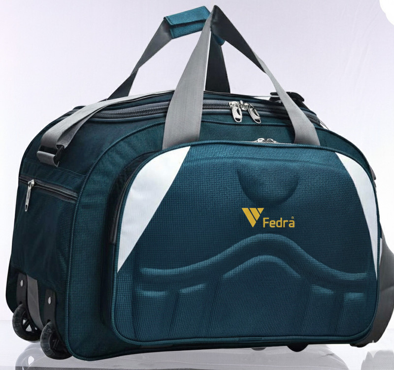 FEDRA (Expandable) Waterproof Polyester Lightweight 60 L Luggage Bag with 2 Wheels Duffel With Wheels (Strolley)