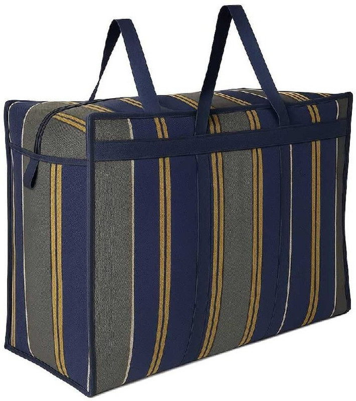 BAZERA Foldable Big Organizer for Clothes, Blankets & Documents Zipper Duffel Without Wheels