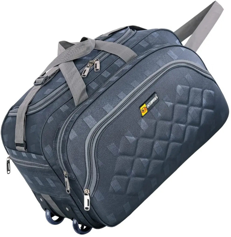 K.S ENTERPRISES (Expandable) unisex expandable waterproof polyester lightweight duffel baglarge capacity Duffel With Wheels (Strolley)