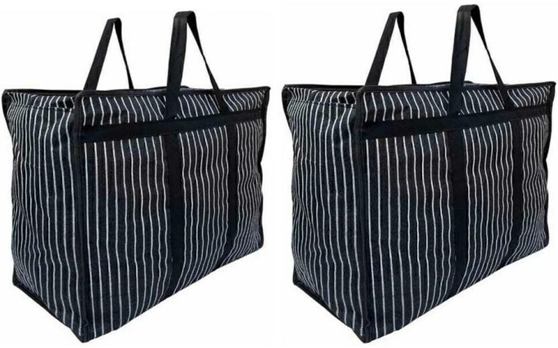Akyiz (Expandable) Multipurpose Shopping Storage Grocery Bag Covers Zip Extra Large Pack Of 2 Duffel Without Wheels