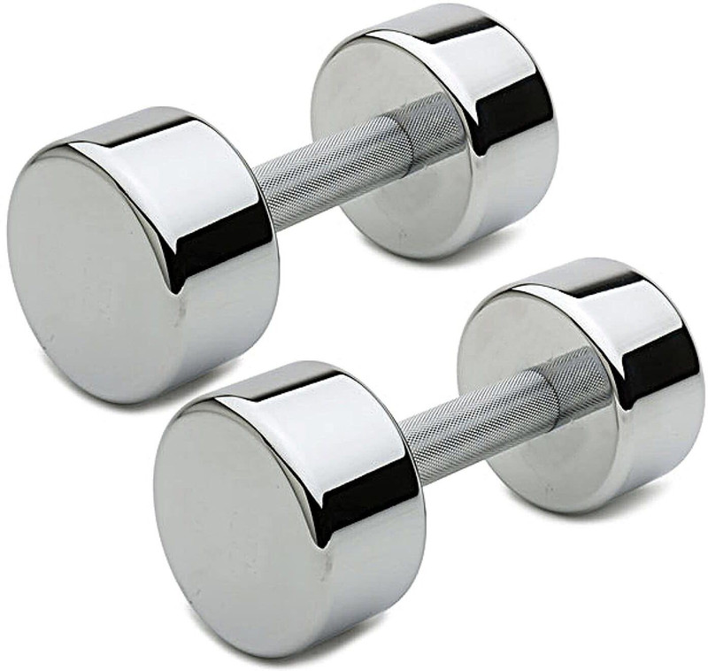 Tuff chrome plated steel 2kg Pair Fixed Weight Dumbbell(4 kg)