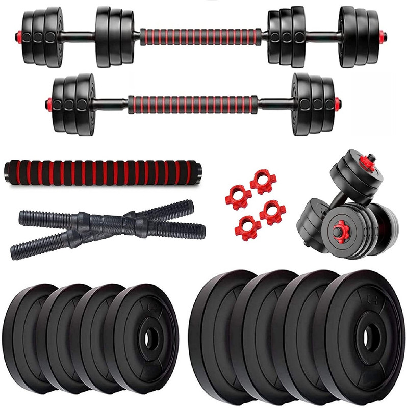 JASMINE 10 kg 10kg Weight Plates convertible Rod Set Exercise Home Gym Set. Home Gym Combo