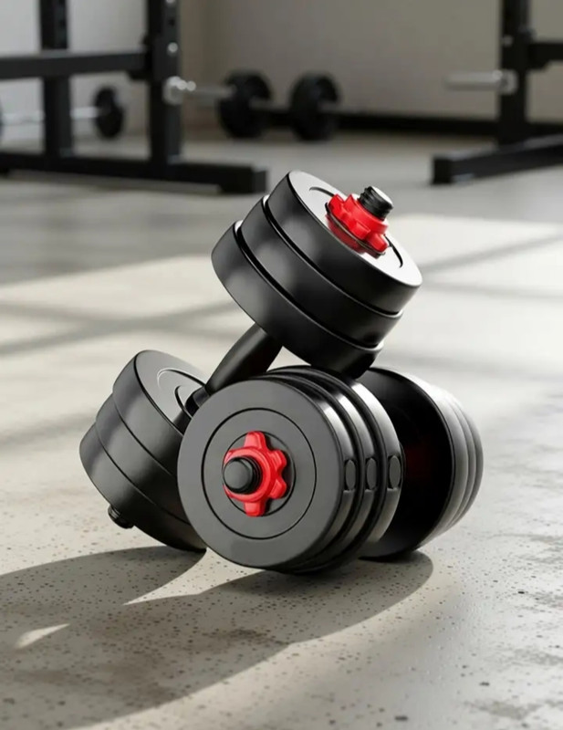 BAPTIZO PVC 20 Kg (2.5 Kg X 8 ) Adjustable Dumbbell Adjustable Dumbbell(20 kg)