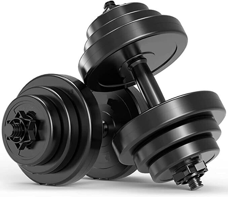 Brawl Nation 10Kg Pvc Dumbbells Set, Adjustable Weight Plates Adjustable Dumbbell(10 kg)
