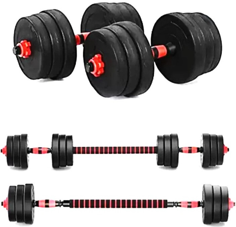 SKE Combo Plates 20 kg combo = 3kgx4 plates+ 2kgx4 plates+2pcs rod with nut Adjustable Dumbbell(20 kg)