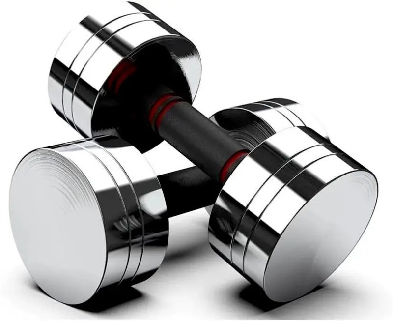 FitFreaks 4kgx2Pc Steel Dumbbell, Dumbbell Set, Home Set For Workout Fixed Weight Dumbbell(10 kg)