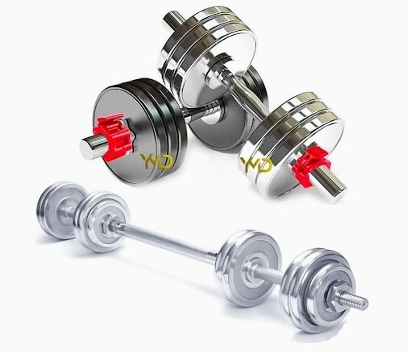 wWAR Home Gym Set, Steel Dumbbell Set, Steel Dumbbell Plates (10KGX2,5KGX2,2.5KGX4) Adjustable Dumbbell(40 kg)