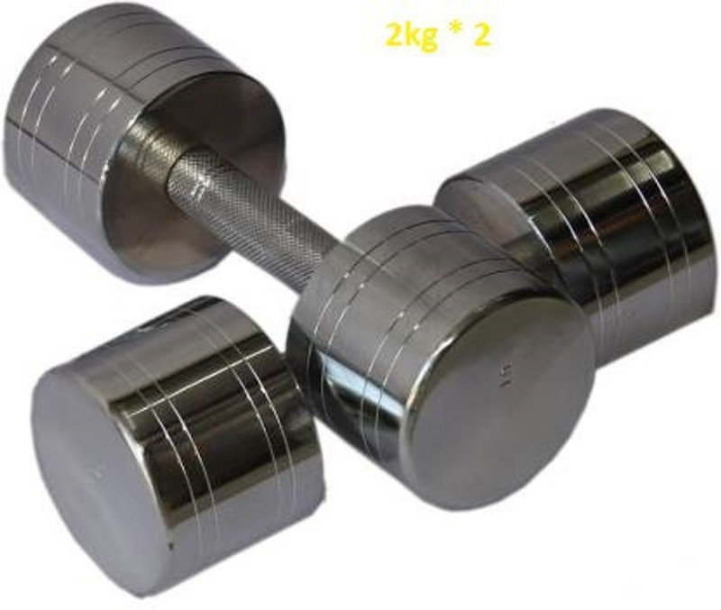 GYM KART Exclusive Set of (2 x 2kg) Steel Dumbbell Fixed Weight Dumbbell(4 kg)