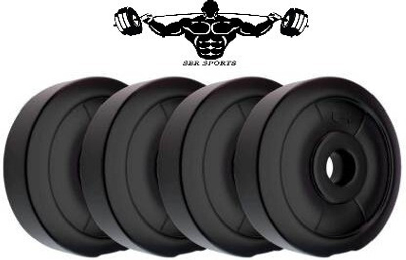 SBR Sports ''2KG PVC WEIGHT PLATES PACK OF 2PIECE FITNESS WEIGTS FOR MEN & WOMEN Adjustable Dumbbell(8 kg)