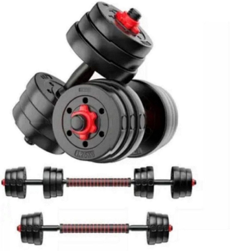 EMSports 1 connecting rod and 1 dumbbell rod, paired with four individual 2.5 KG plates. Adjustable Dumbbell(10 kg)