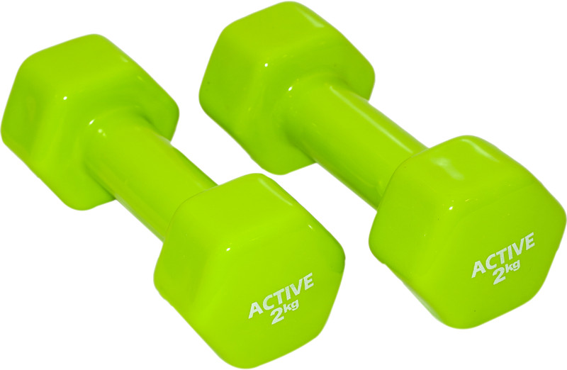 Active Sports & Fitness Arena Neoprene Vinyl Dumbbell 2 kg each (Set of 2) , Fitness Gym Exercise Fixed Weight Dumbbell(4 kg)