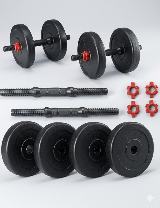 Radhikasports 10 KG PVC Adjustable Dumbbells Adjustable Dumbbell(10 kg)