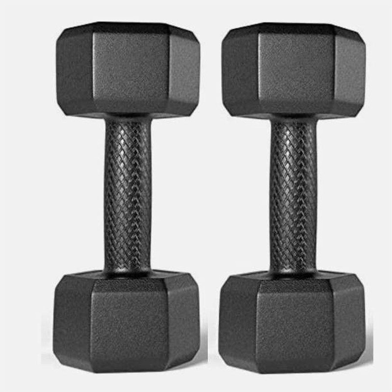 KSP LITE PVC HEX Dumbbell set 2+2=4kg For Home Gym, Home Workout, Gym Exercise Fixed Weight Dumbbell(4 kg)