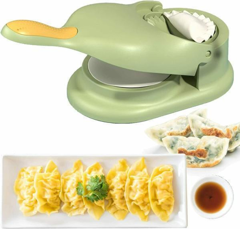 Nexshop Dumpling Press(Plastic Multicolor two in one gujiyaa maker mould dumpling Ghughra Momos Machine)