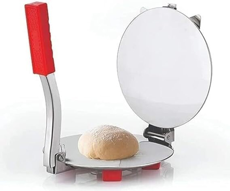 Rknmart Cold Stainless Steel Puri Press Maker | Manual Roti Chapati Papad Press Machine Manual Dough Press(Stainless Steel Puri Press Maker | Manual Roti Chapati Papad Press Machine)
