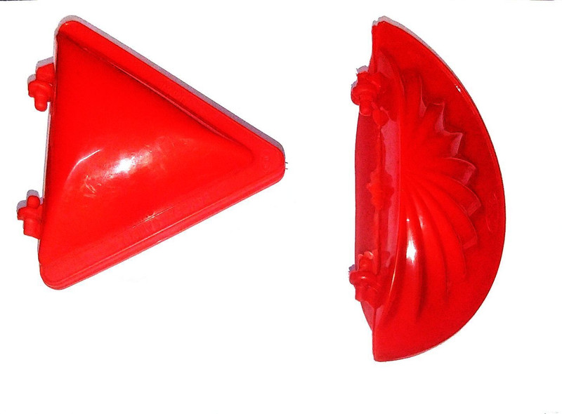 EFFICIENT Dumpling Press(Plastic Classic Mould Samosa Maker , Kitchen Tool Gujiya Mould Dough Press - Red Colour)
