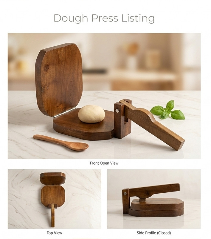 Myzory Dumpling Press(Wooden Black1)