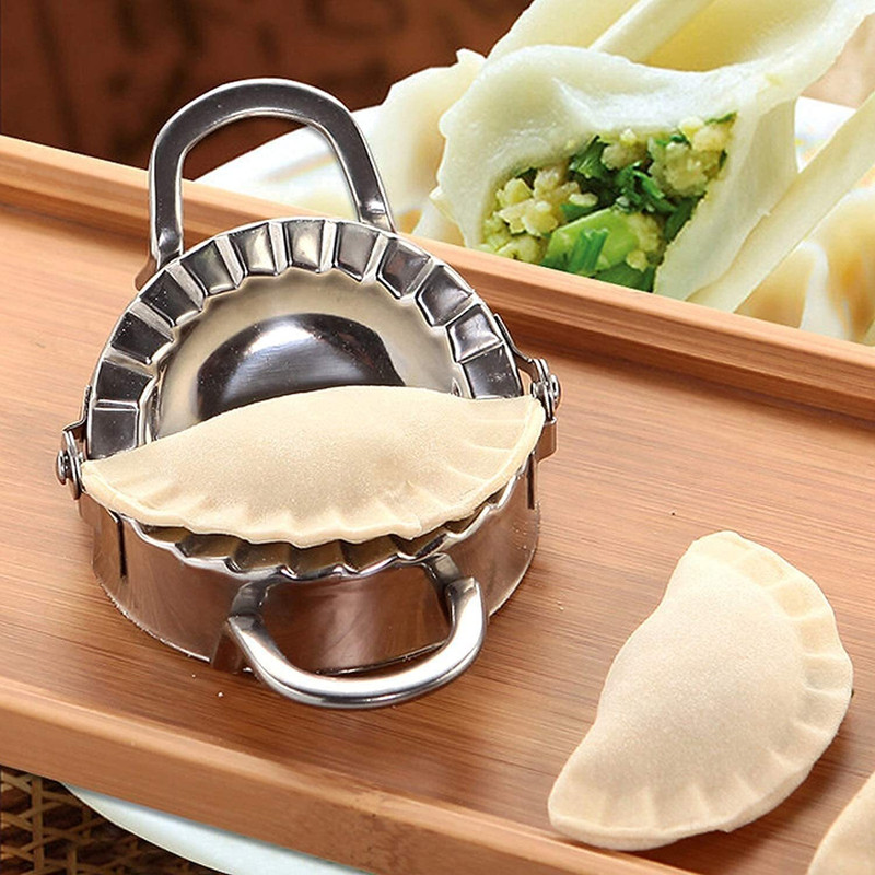 MULTIPLE HUB Stainless Steel Dumpling Maker (Momos Maker) Dough Press Mould, Wrapper, Cutter Cookie Cutter