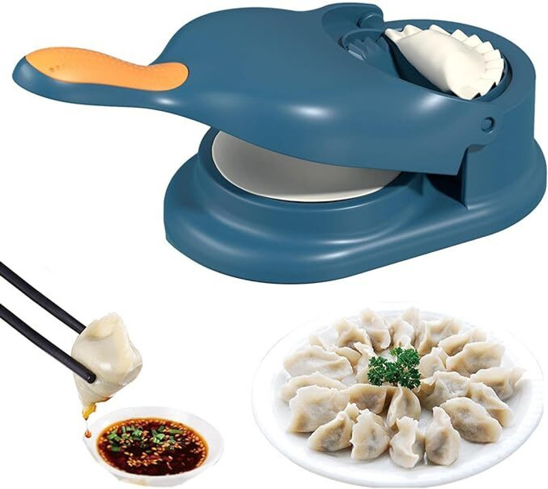 STOLPLIT Dumpling Press(Plastic Multifunction Dumpling Maker Machine – Easy Dough Press & Mold Tool for Kitchen)