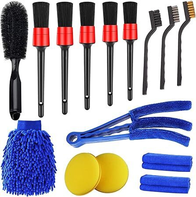patchio 15pcs Car Cleaning Kit, Exterior & Interior Detailing Brush Set for Car/Bike Headlight Cleaning Kit(0 ml)