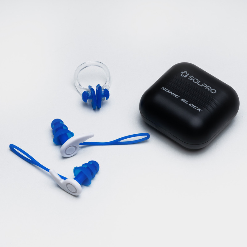 SOLPRO Sonic Block Ear Plug & Nose Clip(Black)