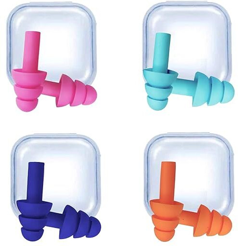 lirtiin Ear Plugs Soft Silica Noise Reduction for Sleeping/Swiming /Reusable for Travel Ear Plug(Multicolor)
