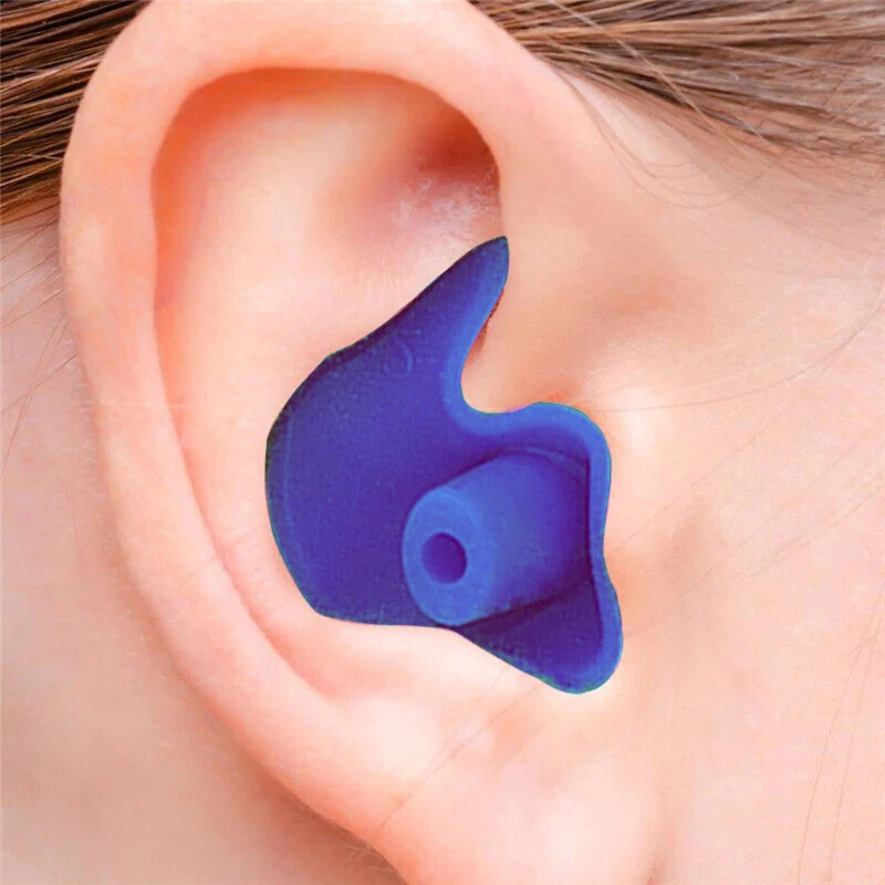 james Soft Silicone Waterproof Ear Plug For Swimming & Bathing for Kids & Adult 1 Pair Ear Plug(Blue)
