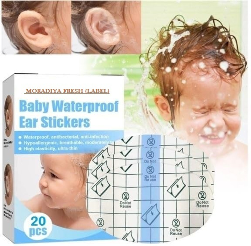 moradiya fresh Baby Waterproof Ear 20 Stickers, Baby Waterproof Ear Protector, Ear Plug(Multicolor)