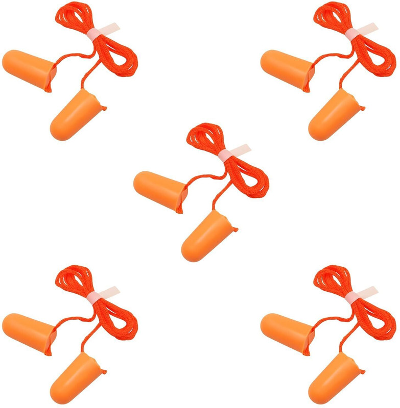 ANSHAURA Soft Foam Noise Reduction Ear Plugs For Sleep Travel Study – Pack Of 10 Pairs Ear Plug(Orange)