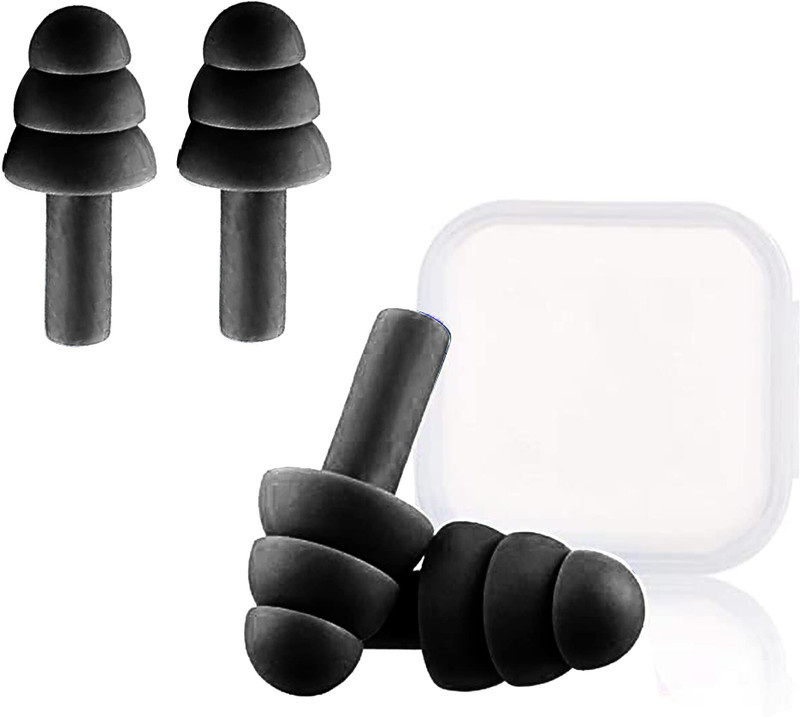 ZIRAK SoundBlock Multi-Use Ear Plugs – Soft Waterproof Silicone (3 Pair Combo) Ear Plug(Multicolor)
