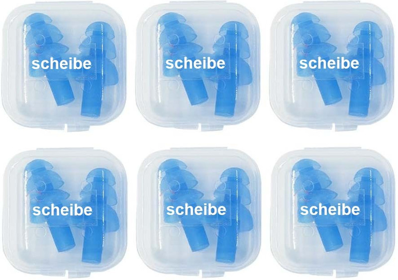 Scheibe 6 Pairs Ear Plugs Ear Plug(Blue)