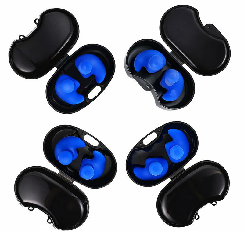 ANSHAURA 1 Pair Reusable Soft Silicone Ear Plugs Noise Blocking with Case Ear Plug(Multicolor)