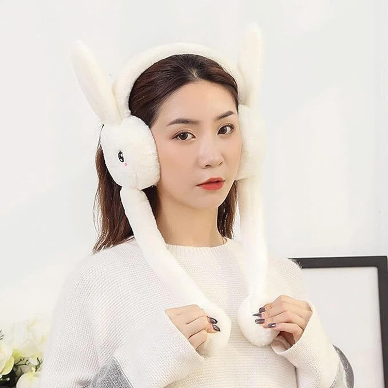 Pamidhar Cute Rabbit Bunny Design Soft Foldable Ear Moving Earmuff for Girls & Kids Ear Muff(Pack of 1)