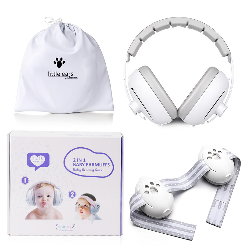 SNOWIE SOFT Baby Ear Muffs 2 in 1 Noise Canceling with Adjustable Soft Headband for Toddlers Ear Muff(Pack of 1)