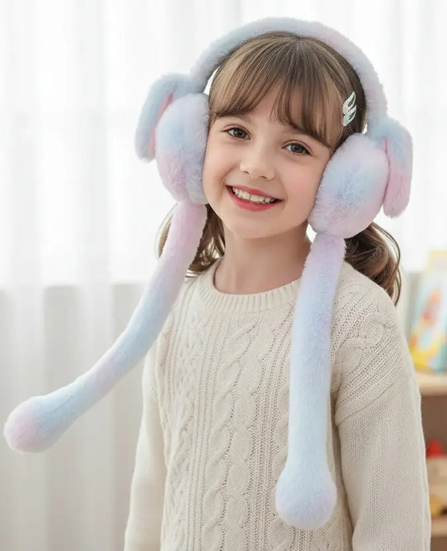 KRIORA CandyHop Bunny Winter Earmuffs With ChuChu Sound Ear Muff(Pack of 1)